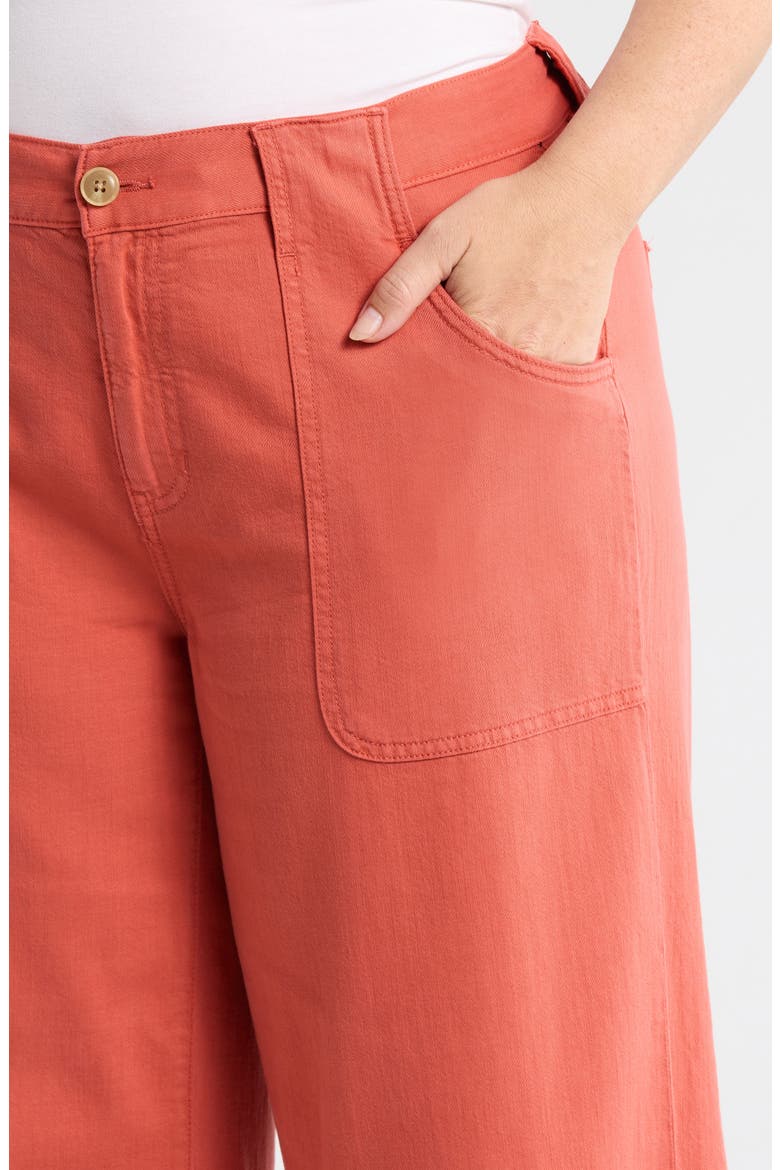 Stride High Waist Crop Wide Leg Utility Pants, Alternate, color, RED CLAY