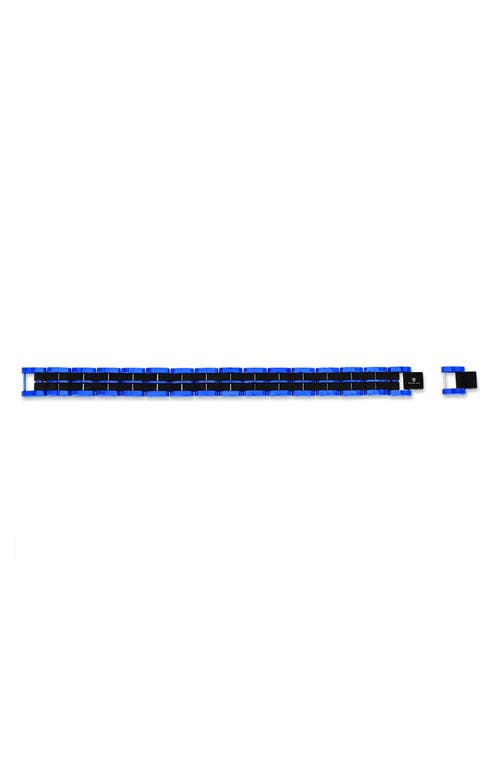 Blackjack Two-tone Stripe Stainless Steel Bracelet