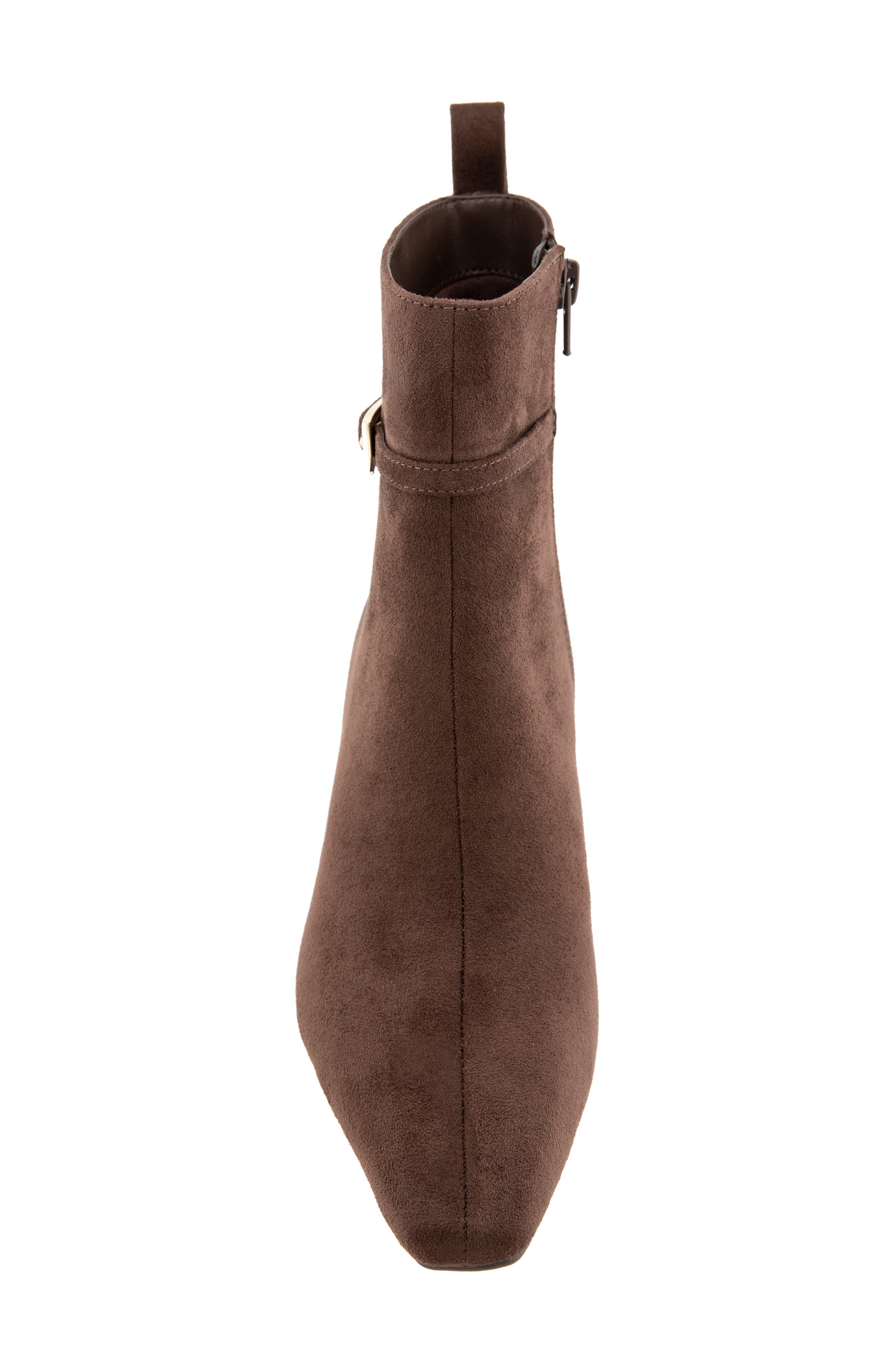 Xion Faux Leather Bootie, Alternate, color, DARK BROWN