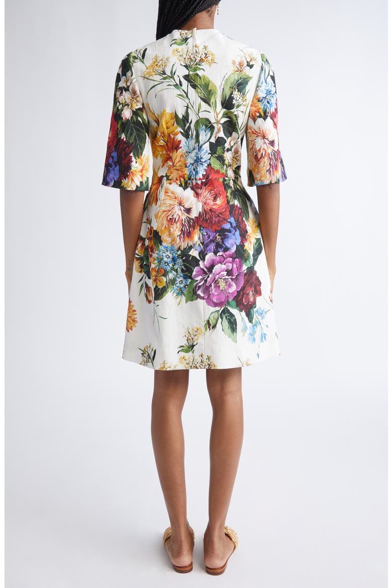 Floral Elbow Sleeve Sheath Dress, Alternate, color, HA5PC B.FIORI CRET. F.BCO