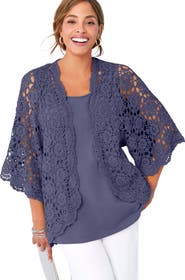 Jessica London Crochet Cardigan