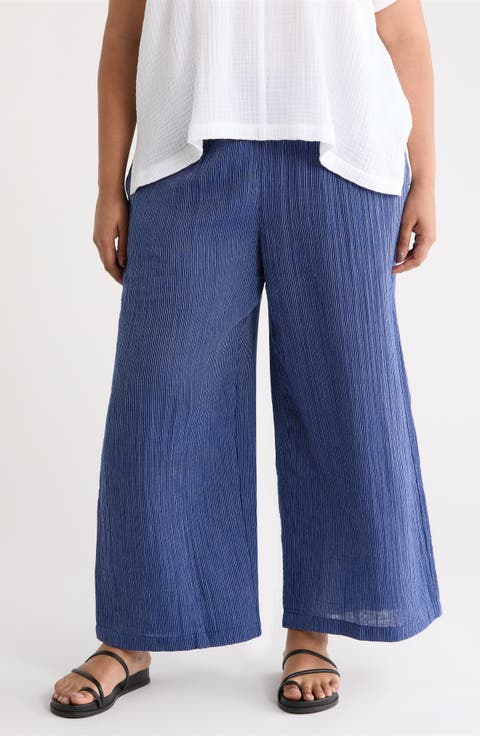 Ankle Wide Leg Pants (Plus)
