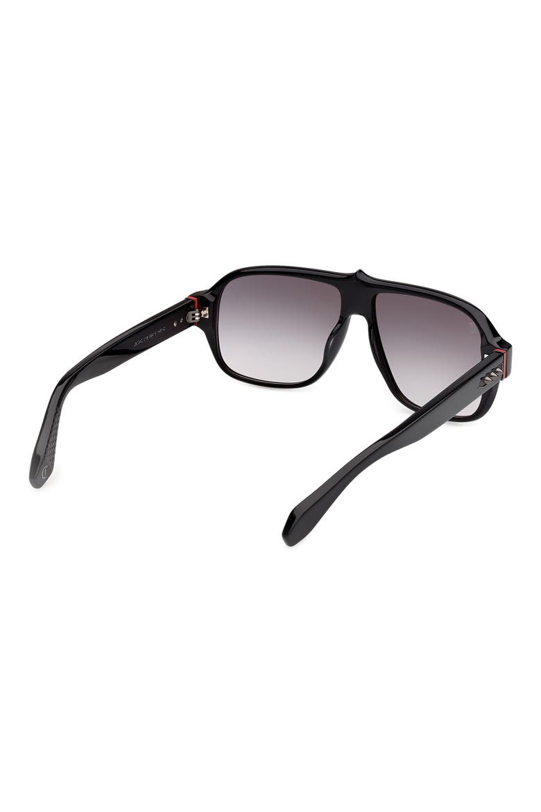 59mm Navigator Sunglasses, Alternate, color, BLACK/ GUNMETAL/ BILAYER BLACK