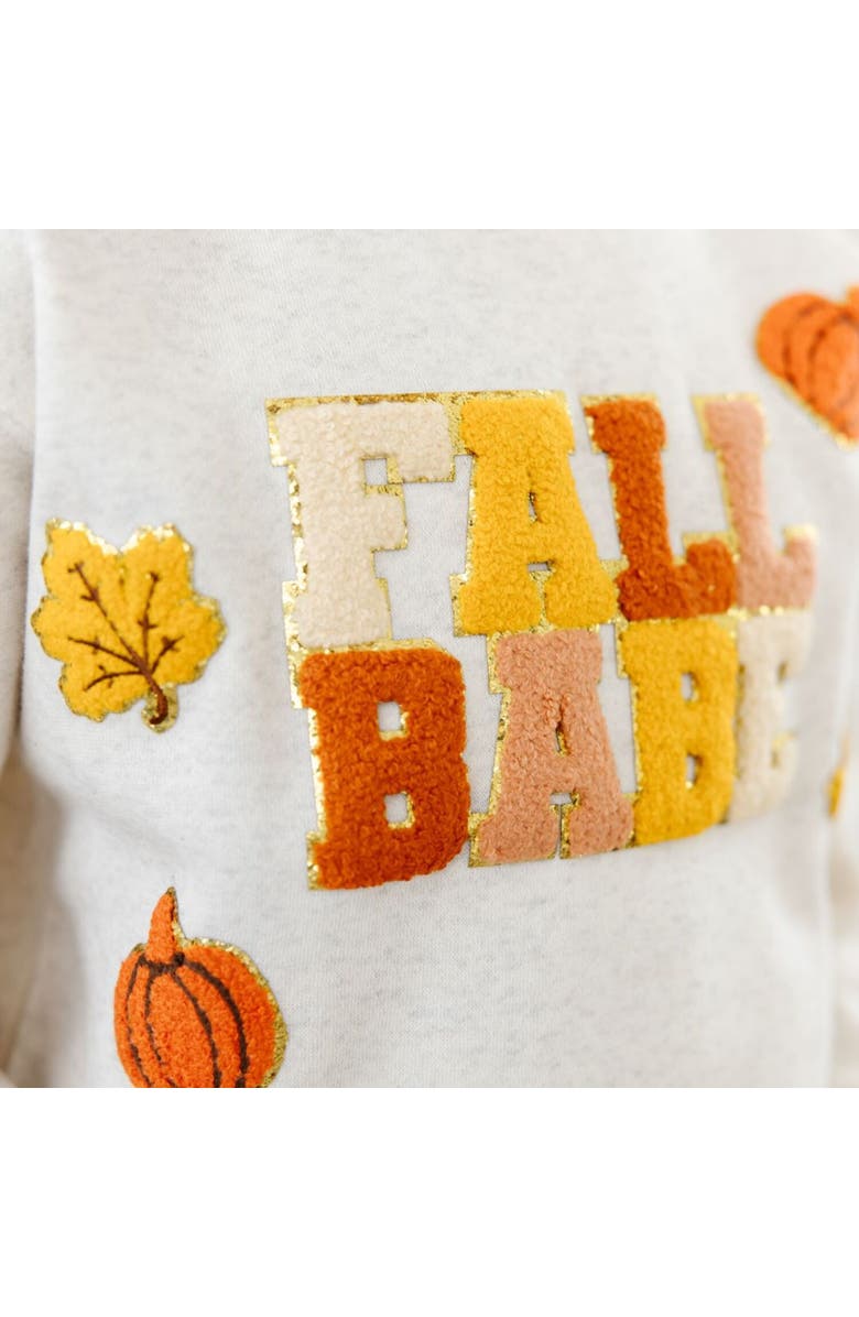 Sweet Wink Fall Babe Fun Patch Sweatshirt, Alternate, color, Natural