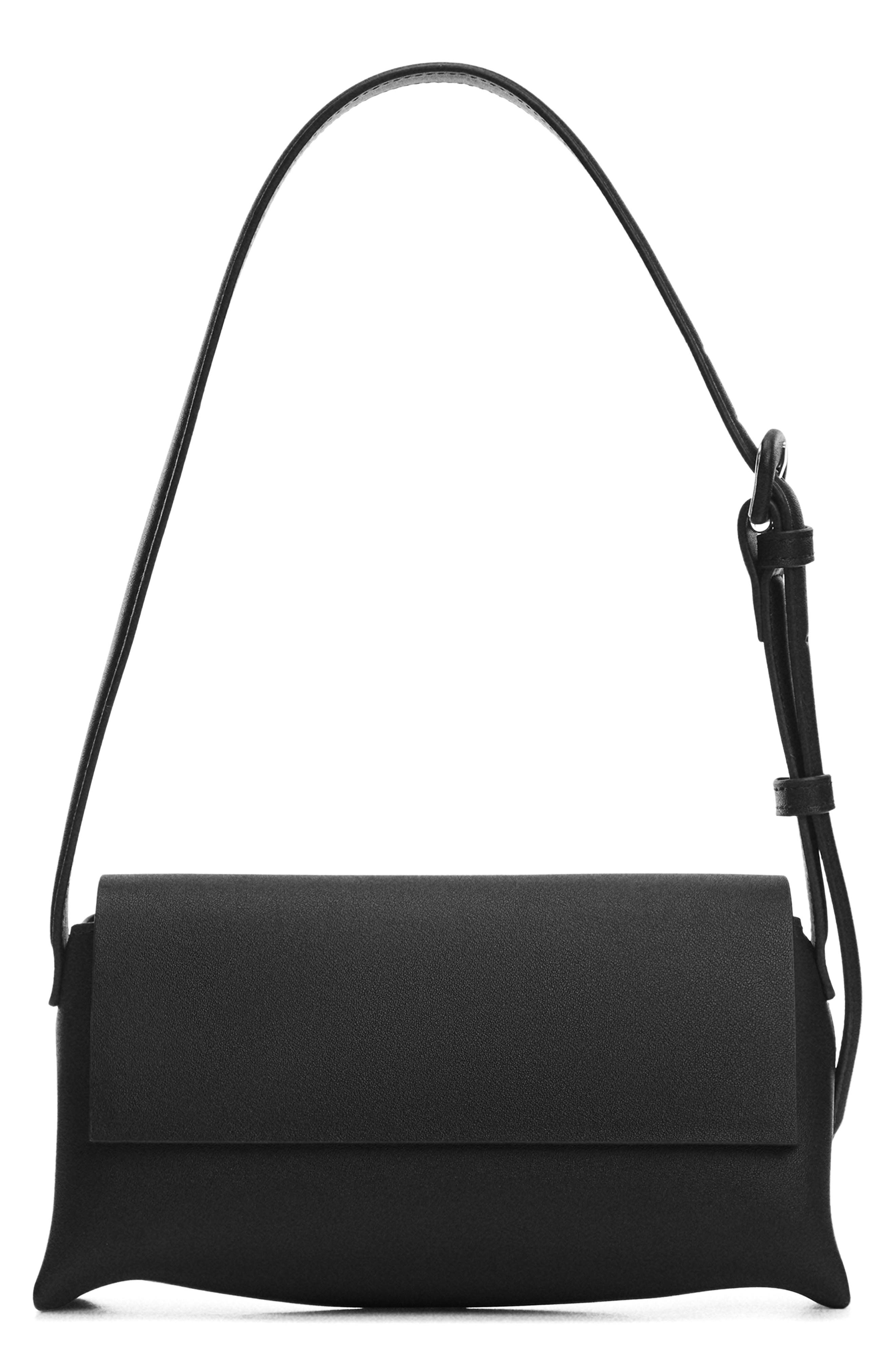 MANGO Faux Leather Shoulder Bag, Main, color, 