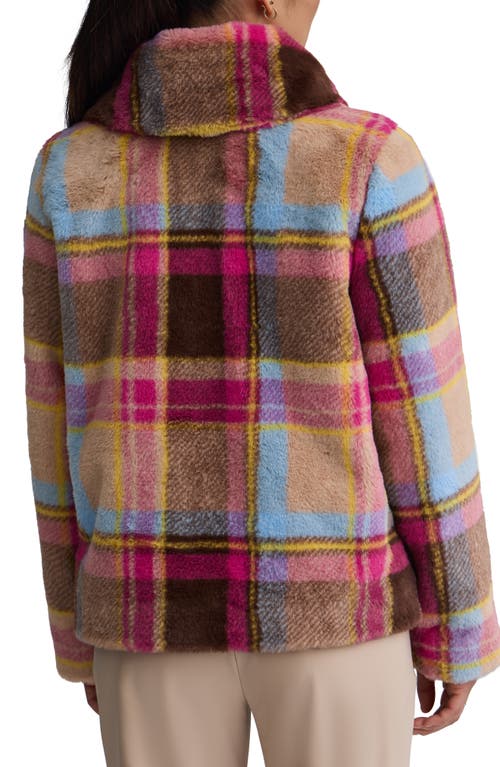 Nvlt Patterned Faux Fur Shacket In Brown