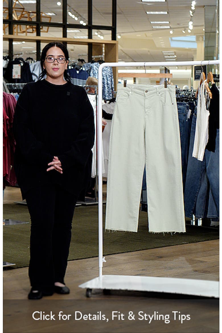 Saige Raw Hem Ankle Wide Leg Jeans video
