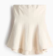 H&M Bandeau Peplum Top