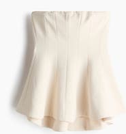 H&M Bandeau Peplum Top