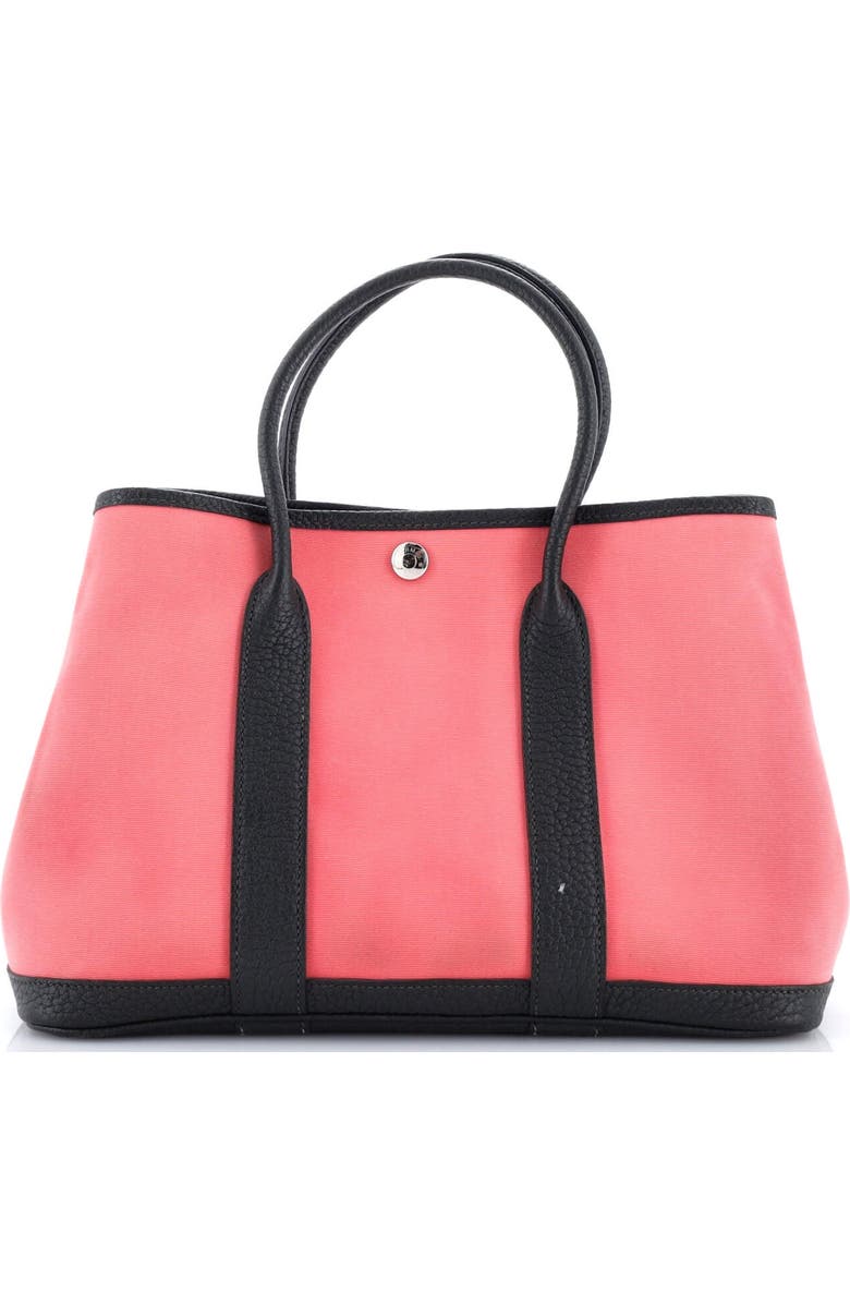 Pre-Owned Hermes Garden Party Tote Toile and Leather 30, Main, color, Rose Azalee