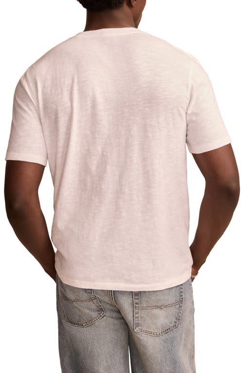 Lucky Brand Short Sleeve Cotton Blend Henley In Bright White