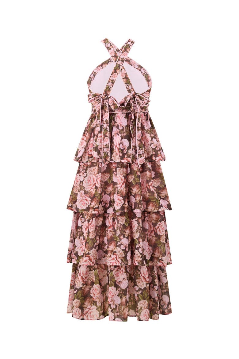 Camellia Halter Neck Maxi Dress, Alternate, color, Floral