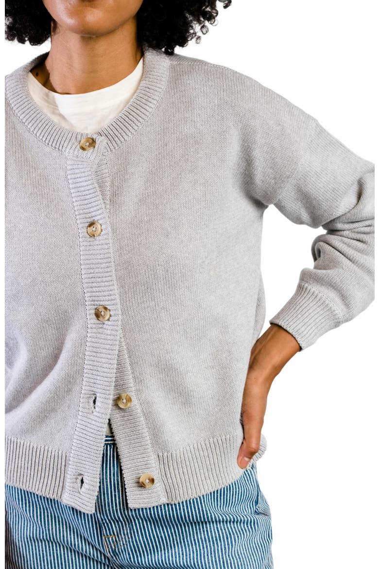 Willow Classic Cardigan, Alternate, color, Heather Grey