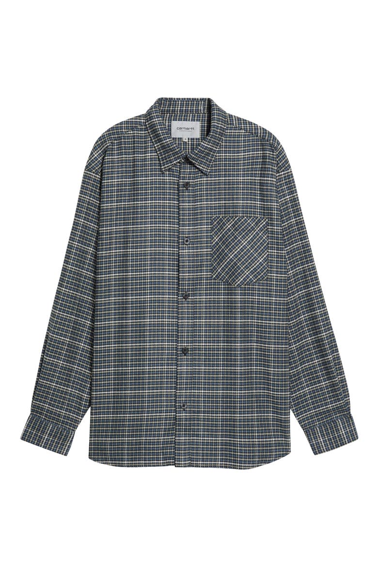 Todrick Houndstooth Check Cotton Button-Up Overshirt, Alternate, color, TODRICK HOUNDSTOOTH, ICESHEET