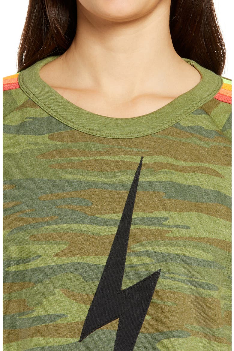 Bolt Crop Sweatshirt, Alternate, color, CAMONEON