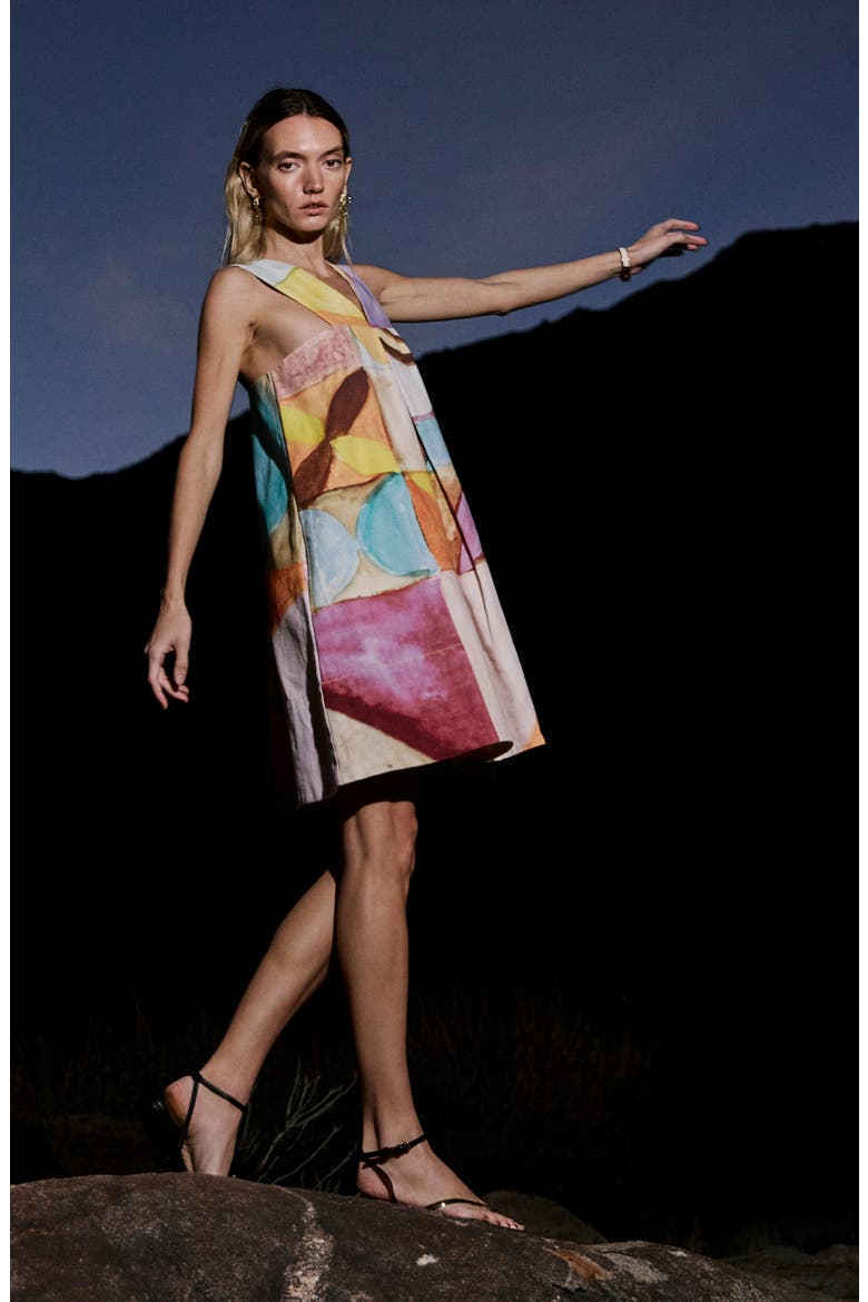 Arya Sleeveless Minidress, Alternate, color, YELLOW MULTI
