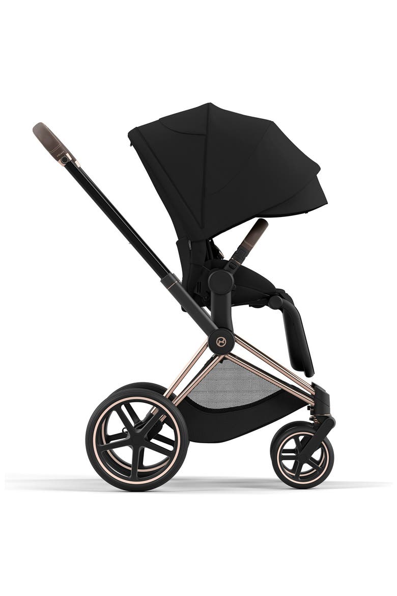 Priam 4 Rose Gold & Black Compact Stroller, Alternate, color, DEEP BLACK