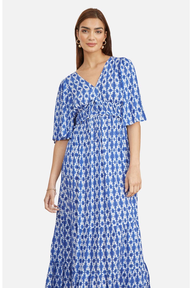 Maxi Dress With Cross Over Back, Alternate, color, Blue