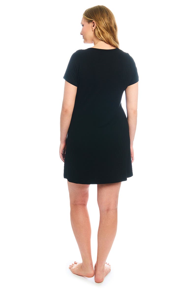 Elia During & After 2-Piece Maternity/Nursing Sleep Set, Alternate, color, BLACK