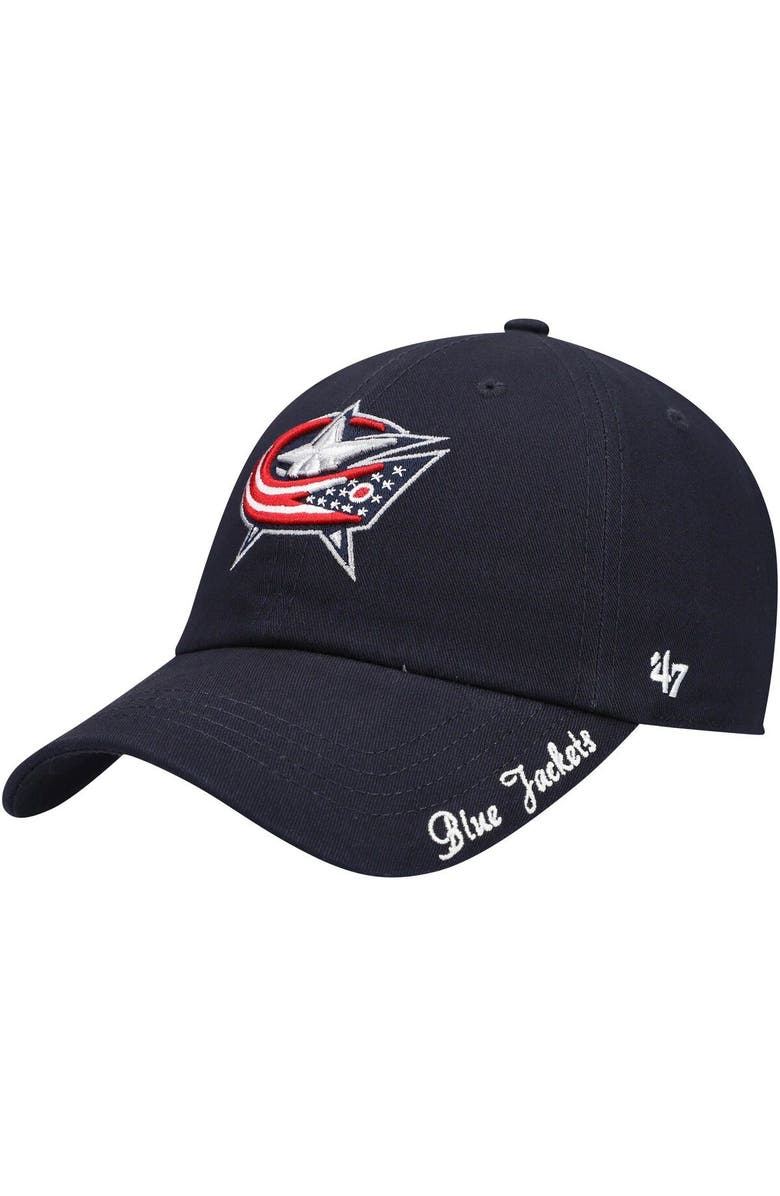 '47 Women's '47 Navy Columbus Blue Jackets Team Miata Clean Up Adjustable Hat, Main, color, 