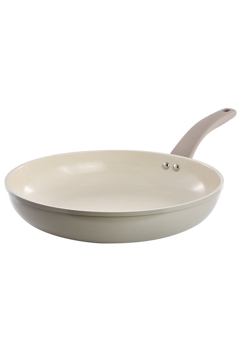 12 Inch Ceramic Nonstick Frying Pan, Main, color, Beige