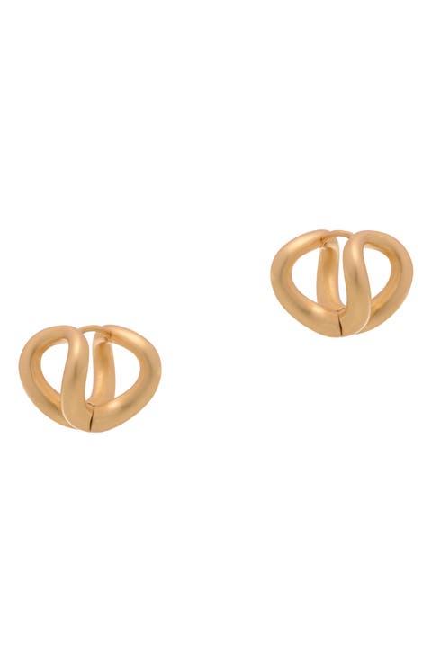 Phoebe Parallel Lines Huggie Earrings