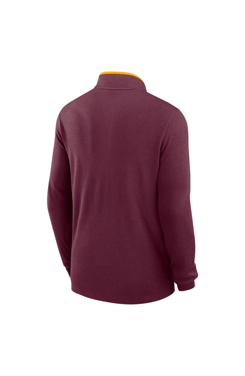 Nike Men's Nike Maroon Minnesota Golden Gophers Coaches Courtside Basketball Victory Performance Quarter-Zip Top, Alternate, color, 