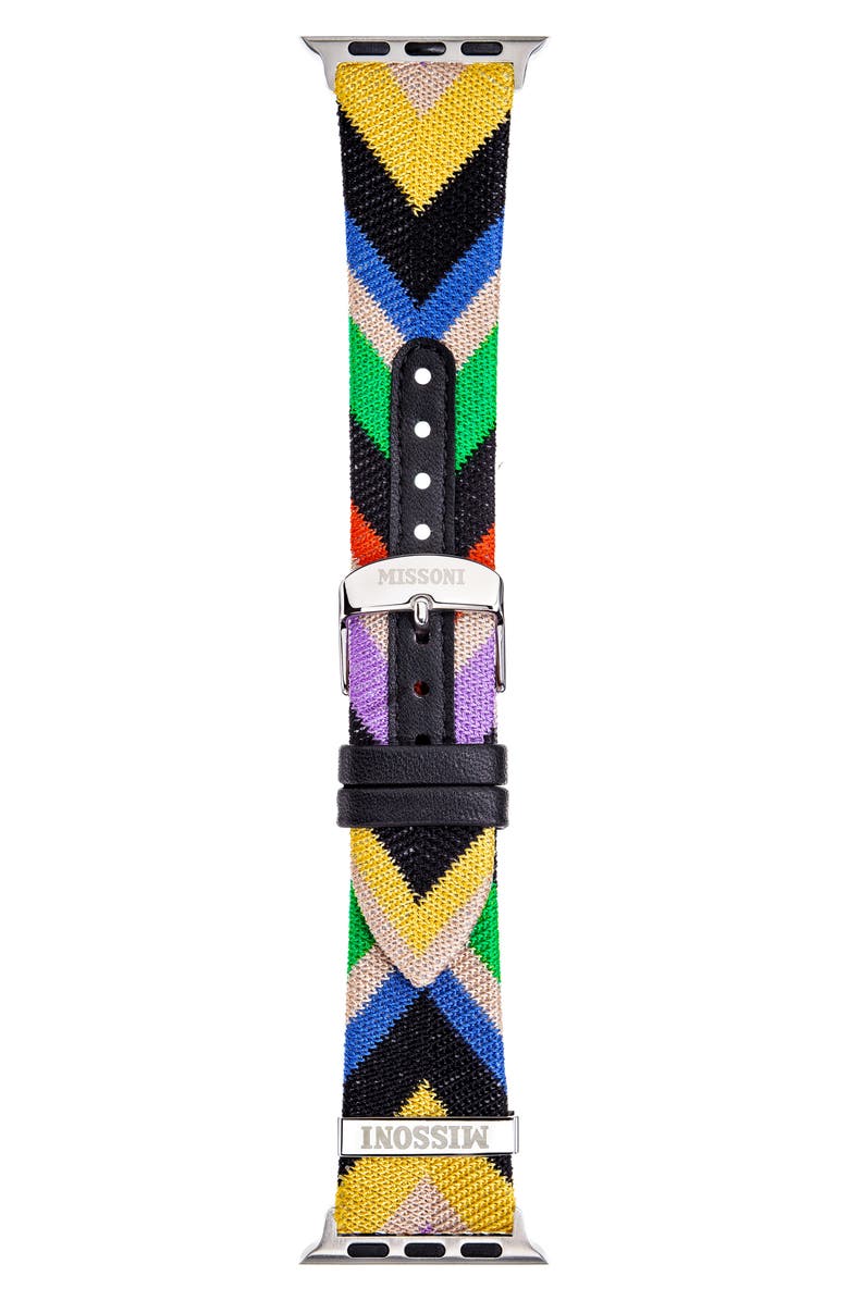 Missoni Zigzag Leather 24mm Apple Watch<sup>®</sup> Watchband, Main, color, 