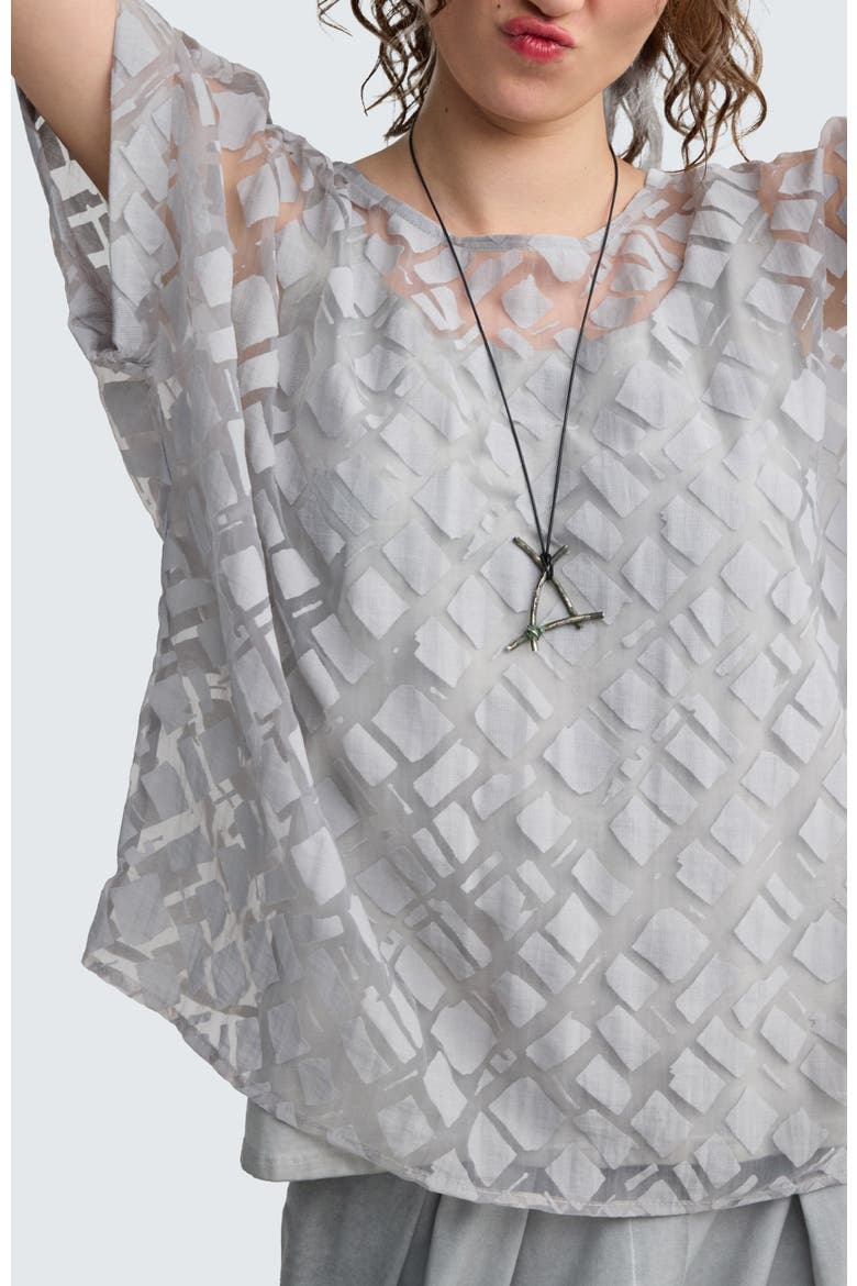 Solenne Layered Hybrid Top, Alternate, color, Ash Grey