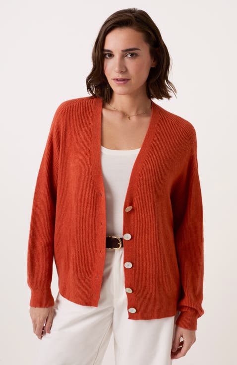 Slouchy Ribbed V-Neck Cardigan