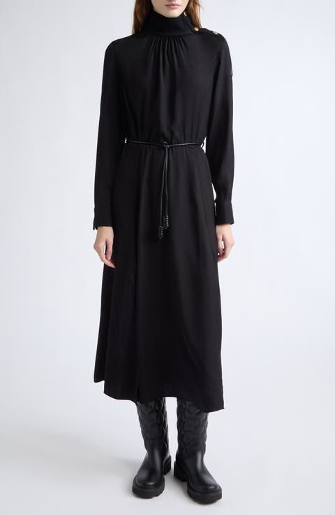 Mock Neck Long Sleeve Dress