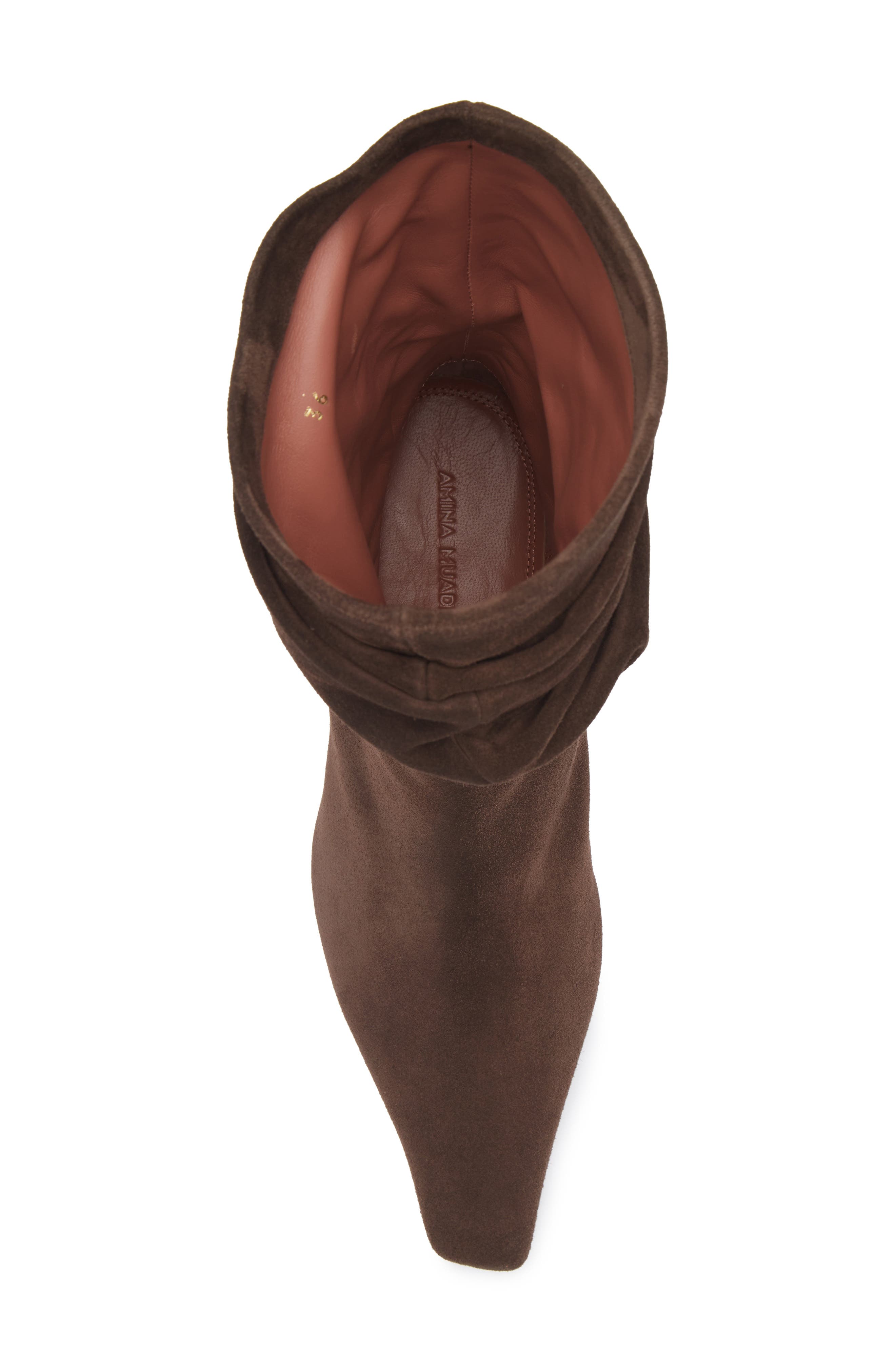 Amina Muaddi Jamie Slouch Bootie, Alternate, color, Crosta Coffee