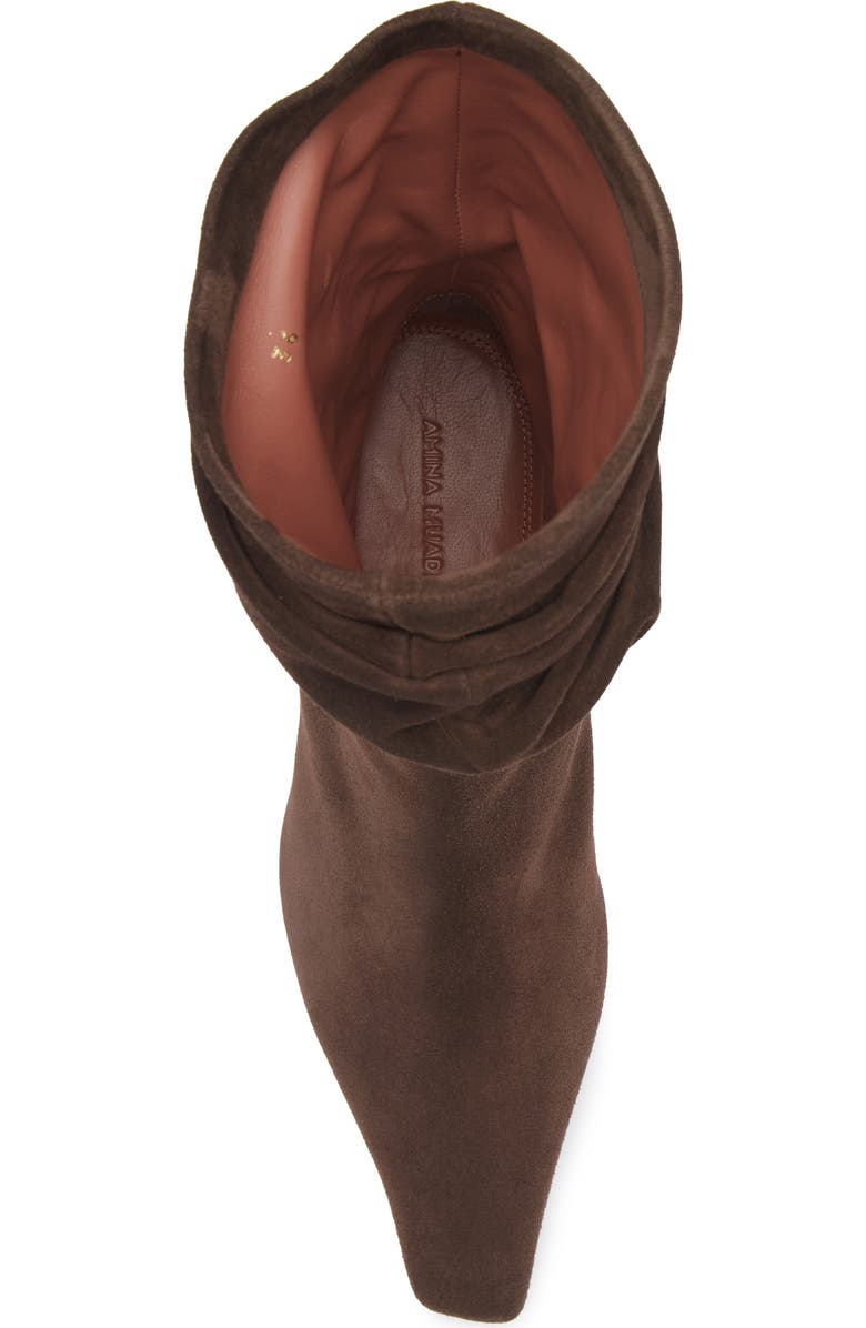 Amina Muaddi Jamie Slouch Bootie, Alternate, color, Crosta Coffee