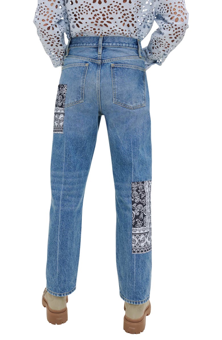 maje Pandana Patchwork Jeans, Alternate, color,