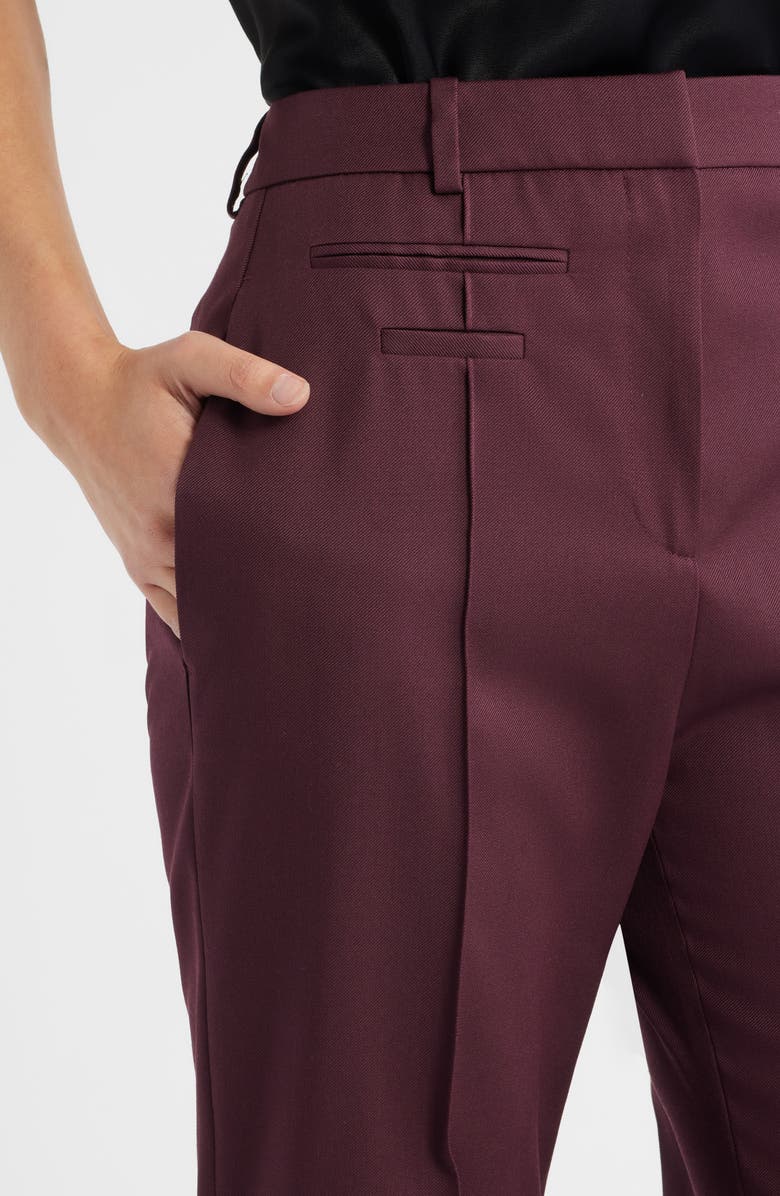 BOSS Talmia Virgin Wool Flare Pants, Alternate, color, Soft Vermillion