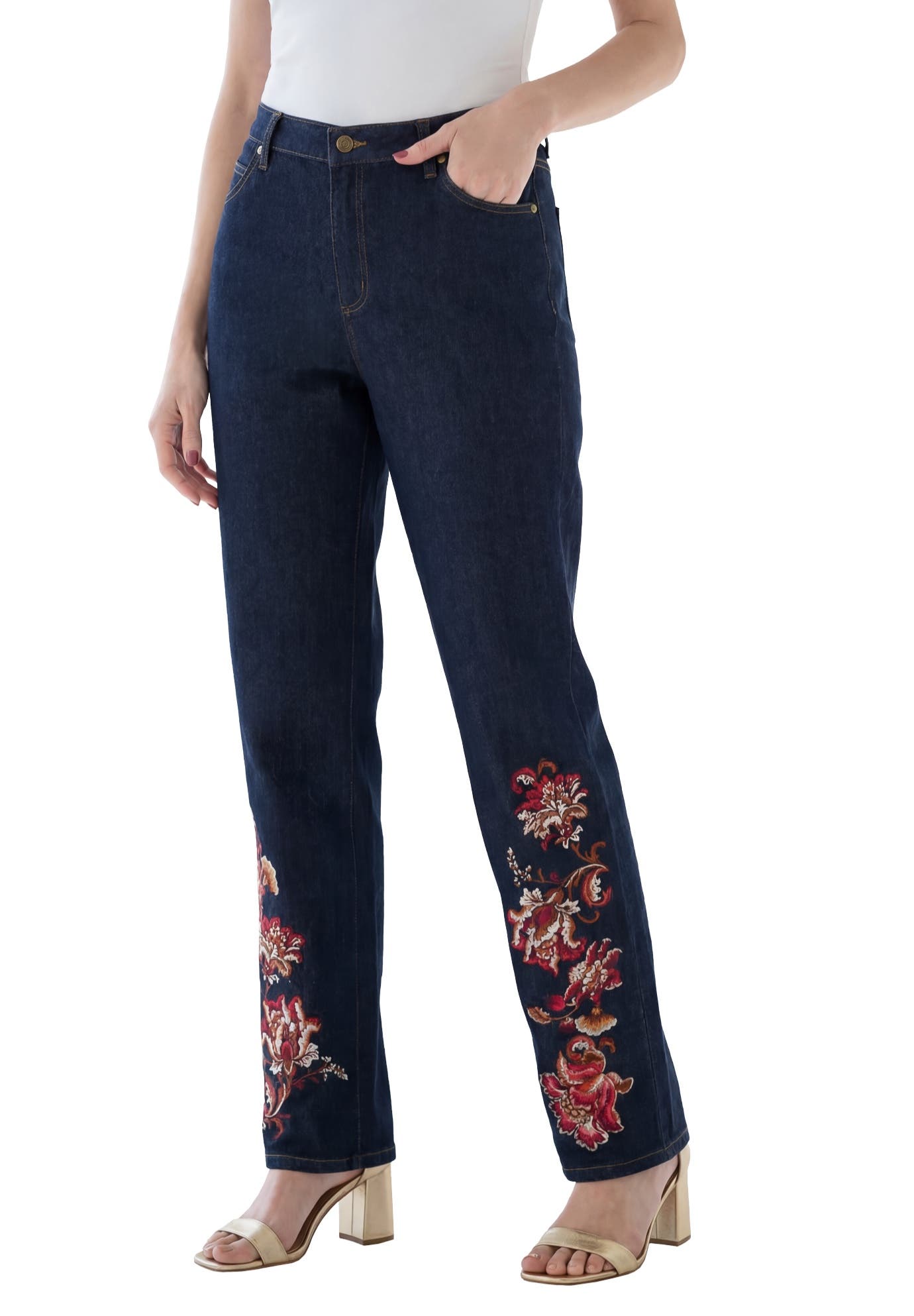selected DARK DENIM DAHLIA FLORAL