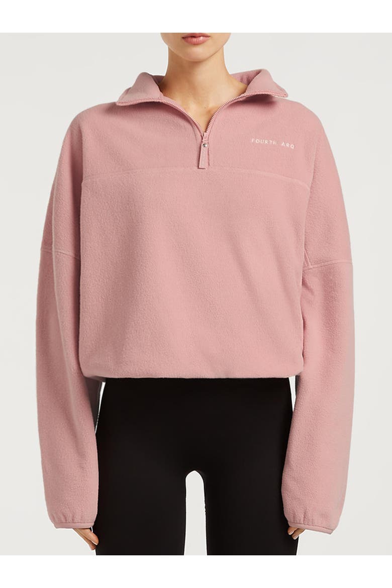 Devan Long Sleeve Half-Zip Fleece, Alternate, color, Ballerina Pink