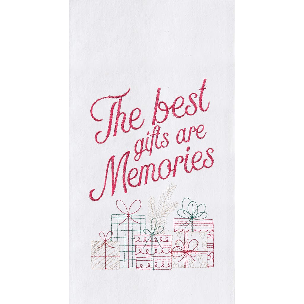 C & F Home C&f Home Gifts Are Memories Embroidered Flour Sack Cotton Kitchen Towel In White