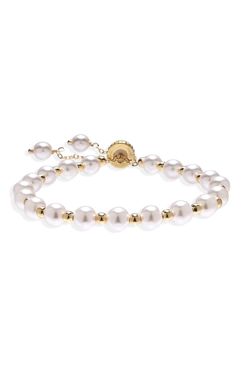 Evangeline Freshwater Pearl & Bead Bracelet, Alternate, color, GOLD