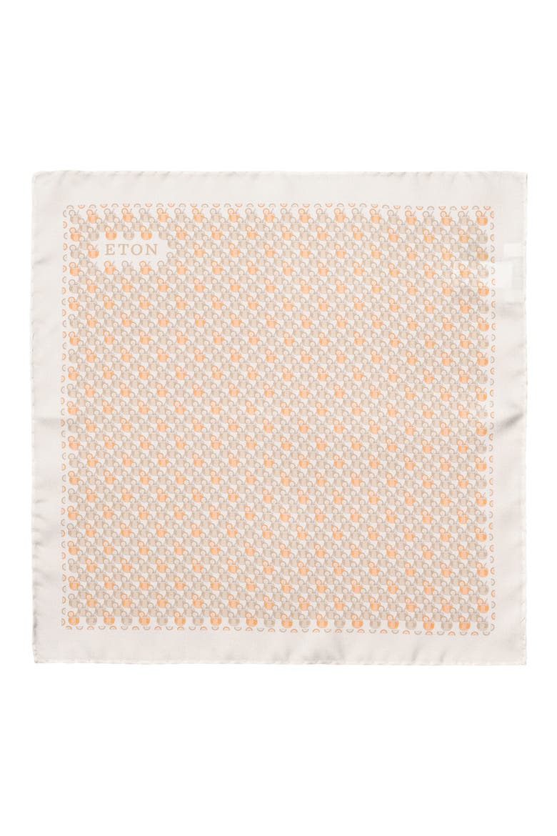 Orange Cocktail Silk Twill Pocket Square, Alternate, color, MEDIUM ORANGE