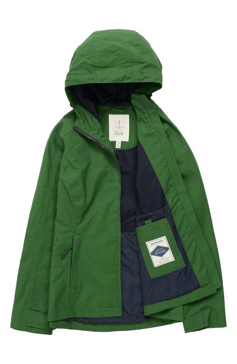 Seasalt Cornwall Waterway Hooded Waterproof Jacket, Alternate, color, Forest Green