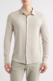 Robert Barakett Dobston Cotton Blend Button-Up Shirt