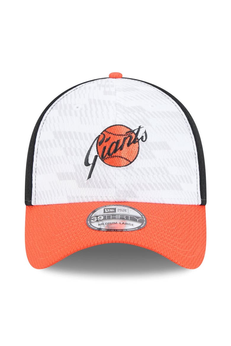 Men's New Era Black/Orange San Francisco Giants 2025 MLB Clubhouse 39THIRTY Flex Hat, Alternate, color, Black