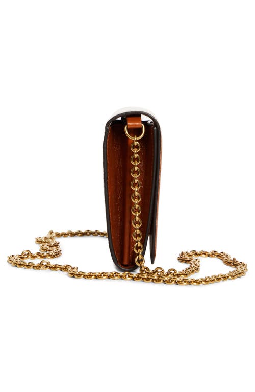 Chloé Iconic Wallet On A Chain In 26m Clay Brown