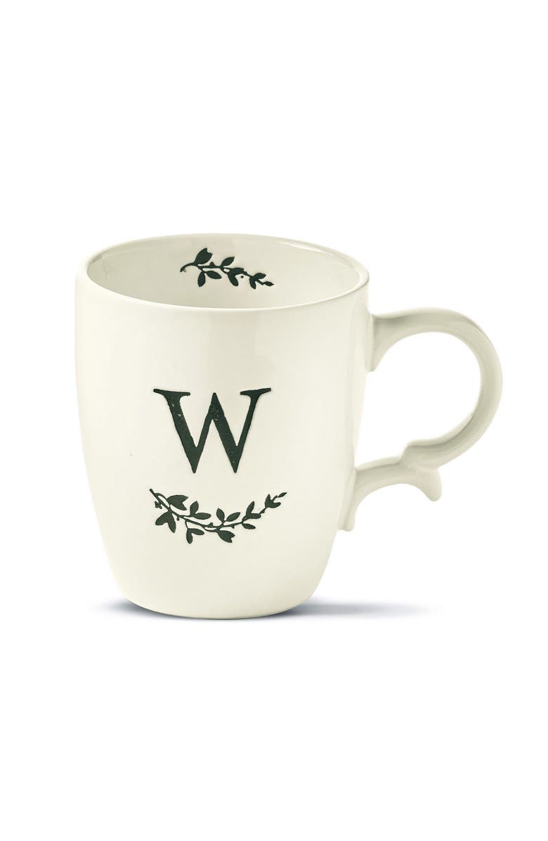 tag Monogram W Mug Ceramic Drinkware Spring White Multi, Main, color, White