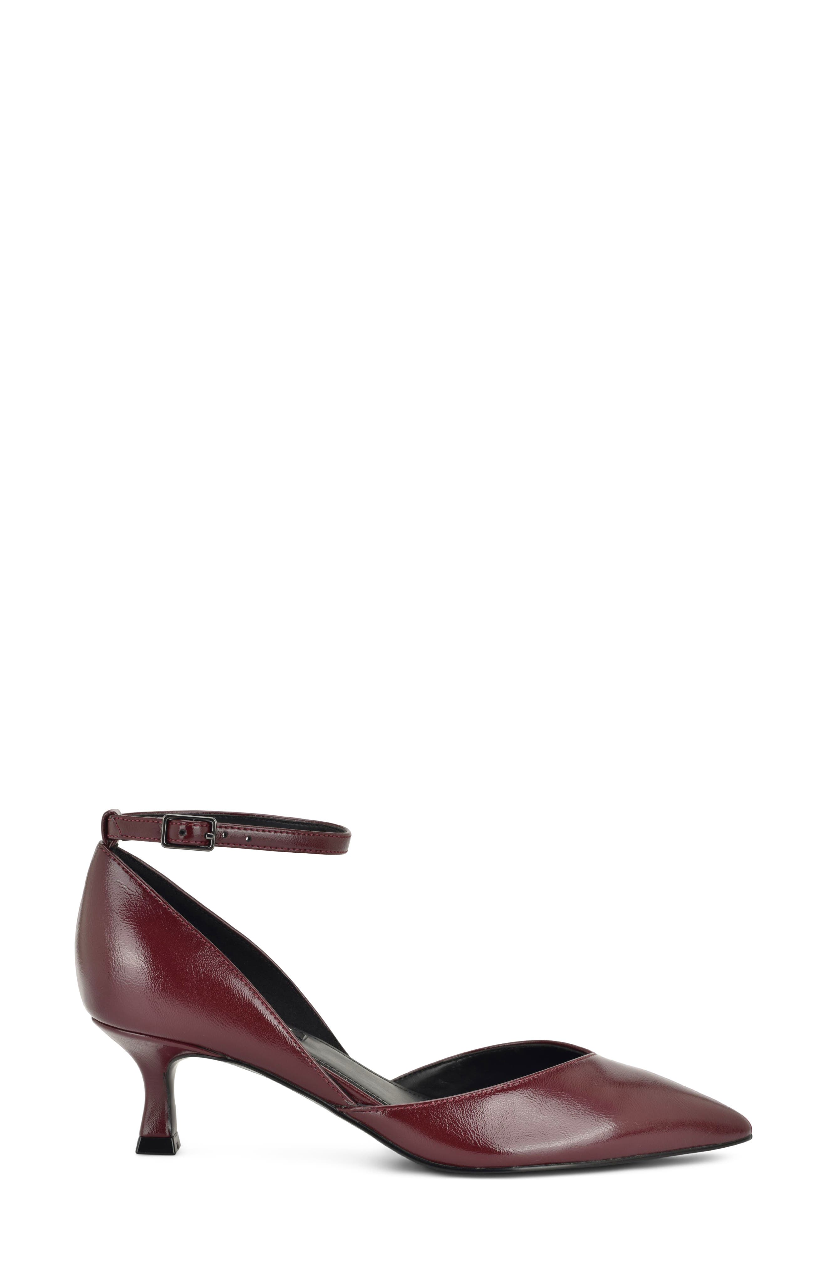Kory Faux Leather Pointed Toe Pump, Alternate, color, DARK RED