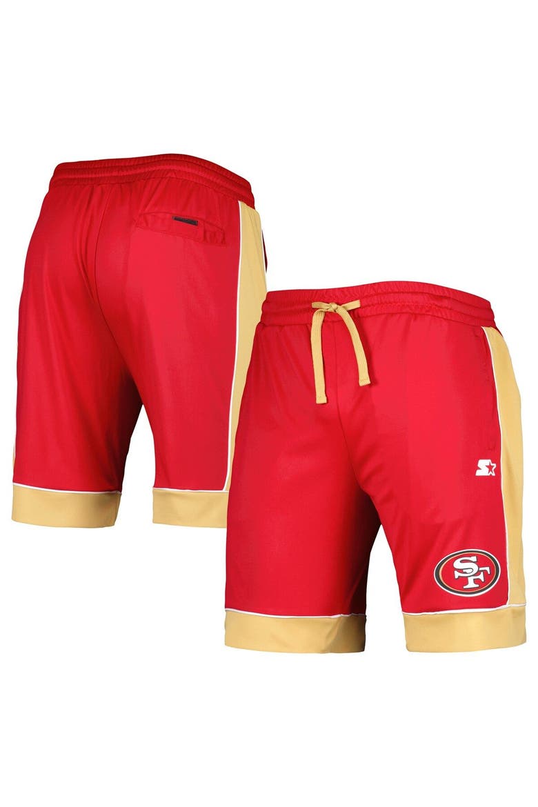 Men's G-III Sports by Carl Banks Scarlet/Gold San Francisco 49ers Fan Favorite Fashion Shorts, Main, color, Scarlet