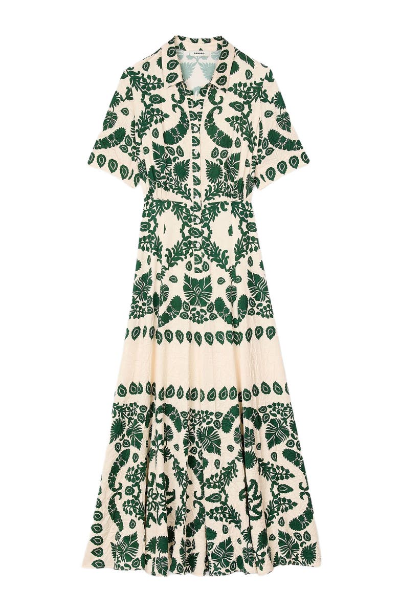 SANDRO Floral print maxi dress, Alternate, color,