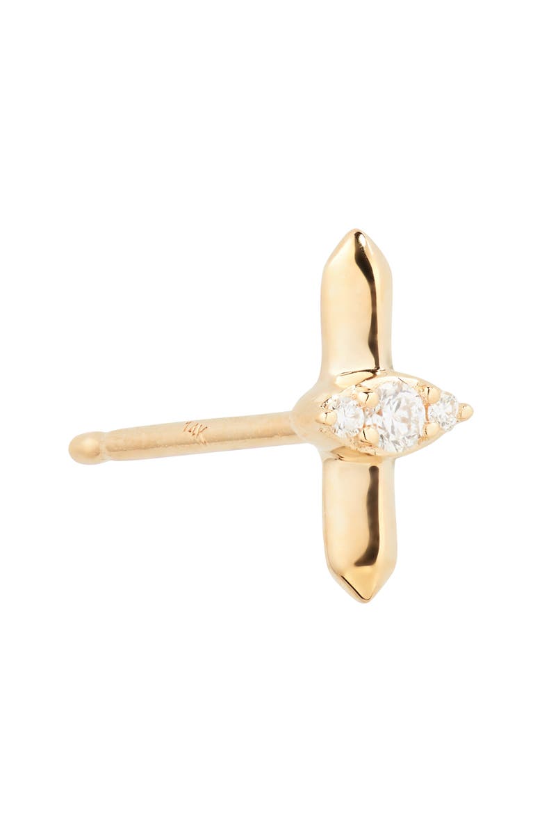 Dana Rebecca Designs Reese Brooklyn Diamond Stud Earrings, Alternate, color, Yellow Gold/ Diamond