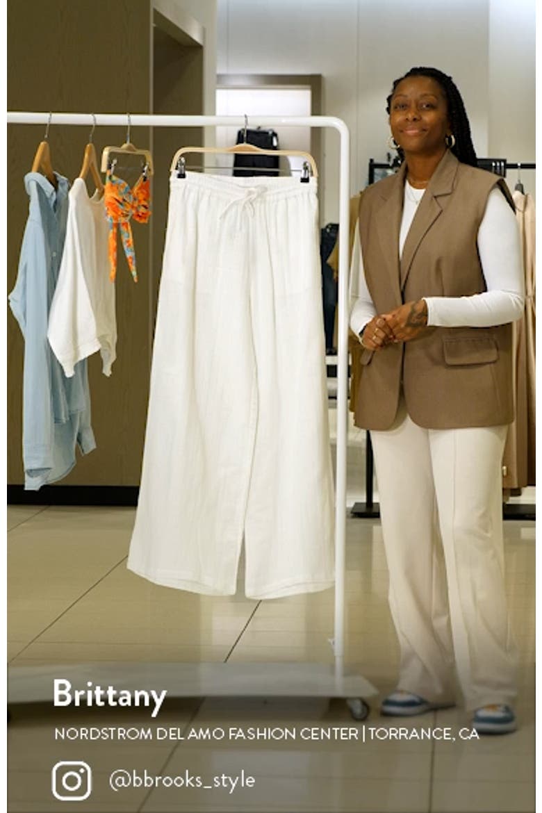 Sunset Beach High Waist Cotton Gauze Cover-Up Pants video